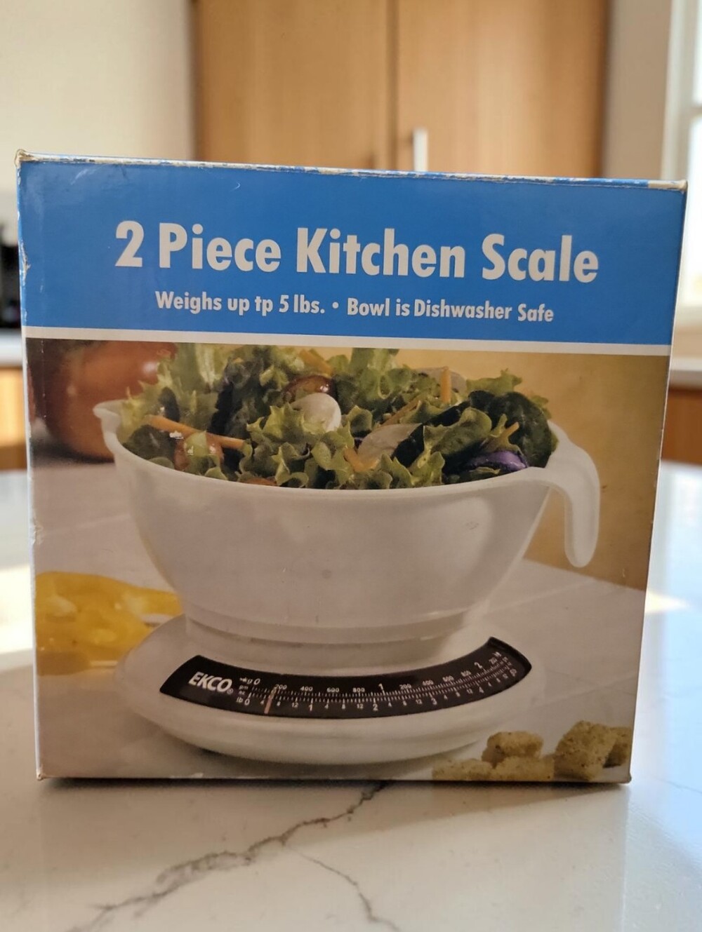 NWT EKCO 5 lb 2 kg Mechanical Kitchen Food Scale White Analog Countertop
